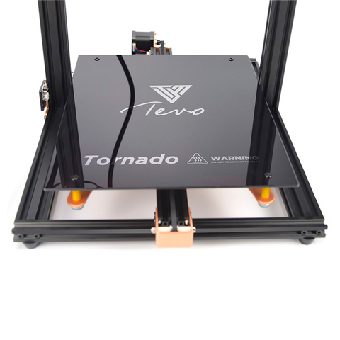 Cama caliente de silicona para impresora 3D, 300x300mm, 110V/220V, con vidrio negro y superficie de construcción para TEVO Tornado ► Foto 1/6