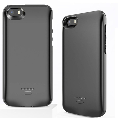 Funda de carga de batería externa para iphone, carcasa de batería de 4000/5000/5500mAh para iphone 6 6S 7 8 5 5S SE, X/XR/XS Max ► Foto 1/6