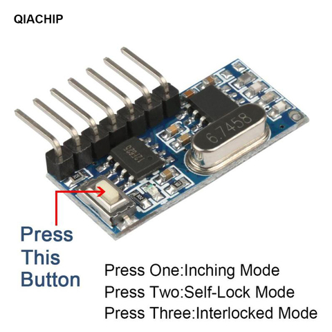 QIACHIP-Módulo Decodificador de código de aprendizaje, receptor RF de 433 Mhz, 433 mhz, salida inalámbrica de 4 canales para controles remotos, codificación 1527 2262 ► Foto 1/5