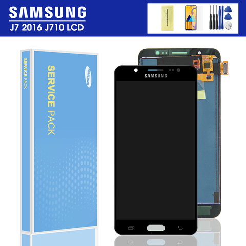 Pantalla LCD para móvil, montaje de digitalizador con pantalla táctil para Samsung Galaxy J7 2016, J710, SM, J710F, J710FN, J710M, J710H, J710A, DS ► Foto 1/6