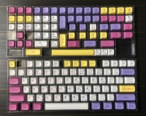 Teclas de helado para interruptor MX, teclas mecánicas para teclado PBT, tinte, subcama, perfil XDA, 145 teclas/juego ► Foto 1/1