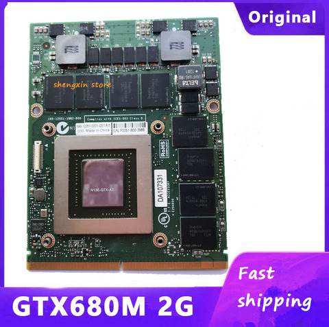 CN-020HTK 20HTK GTX680M GTX 680M vídeo VGA tarjeta gráfica para Dell Alienware M17x R4 M18X R2 2G GDDR5 N13E-GTX-A2 ► Foto 1/3