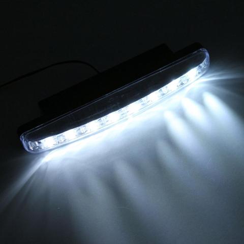 1 Uds DRL luz Led de conducción diurna 12V 8LED coche luz de día de conducción de la niebla lámpara Super blanco impermeable externa estilo de coche ► Foto 1/6