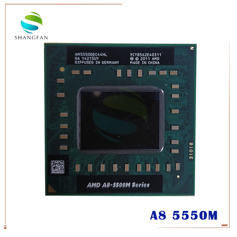 Amd portátil CPU A8 5500M serie A8-5550M A8 5550M AM5550DEC44HL hembra FS1 CPU 4M Cache/2,1 GHz/Quad-Core Notebook procesador ► Foto 1/1