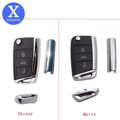 Xinyuexin-carcasa plegable para llave de coche, pieza metálica para mando a distancia, para Vw Gollf 7 MK7, Skoda Octavia A7, Seat, para Golf Mk7 ► Foto 1/6