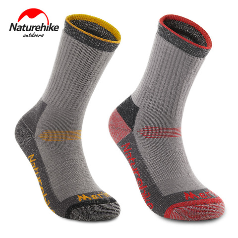 NatureHike calcetines de lana Merino para hombre al aire libre de invierno calcetines térmicos de invierno para hombre y mujer senderismo ► Foto 1/6