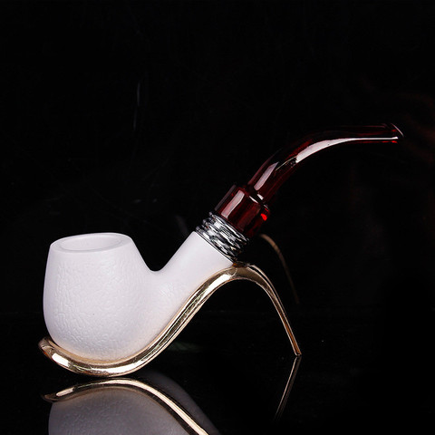 Pipa de tabaco para fumar de alta calidad Meerschaum cigarro sepiolita pipas mejor regalo para amigo ► Foto 1/5