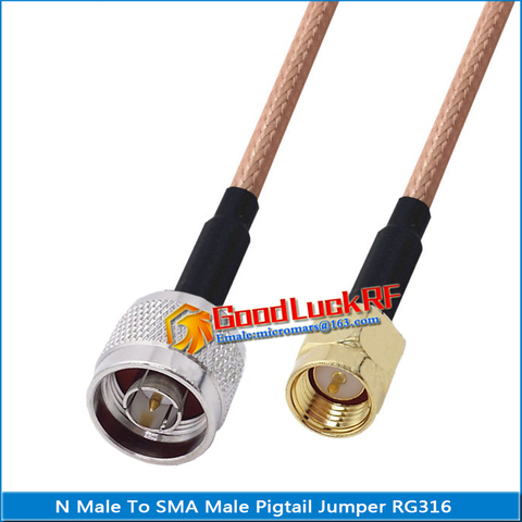 1X Uds alta calidad N macho a SMA Coaxial macho tipo flexible Jersey RG316 Cable SMA a N de baja pérdida ► Foto 1/2