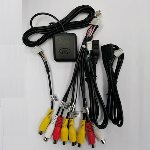 XYlink-micrófono USB con GPS para cámara de visión trasera, salida RCA, AUX, ranura para tarjeta SIM, convertidor de Radio, Cable de alimentación 4G para navegador estéreo de coche ► Foto 1/6