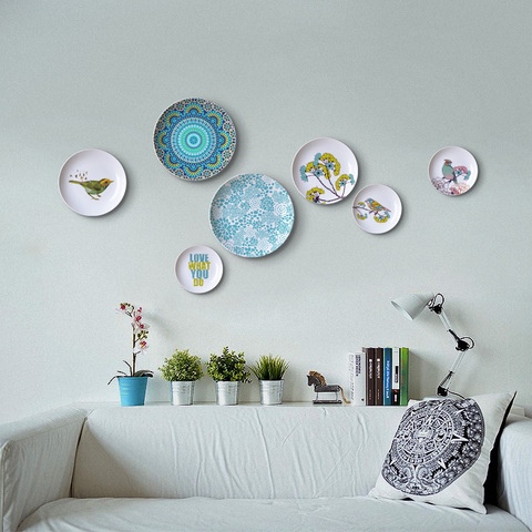 Placa colgante abstracta de pájaros, decoración artística nórdica para pared, decoración de fondo de pared para sala de estar ► Foto 1/1