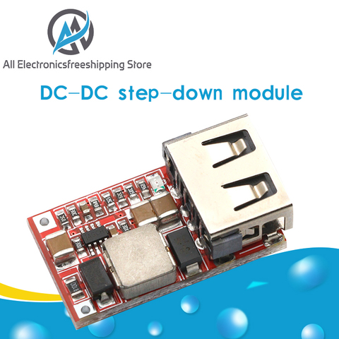 Módulo de cargador USB fino para coche, 6-24V, 12V/24V a 5V, 3A, convertidor reductor de CC, 12v, 5v, módulo de fuente de alimentación ► Foto 1/6