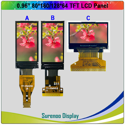 Módulo MCU de 0,96 pulgadas 80*160 / 128*64 serie SPI/8_Bit, Panel de pantalla LCD TFT LCM, controlador ST7735 incorporado ► Foto 1/5