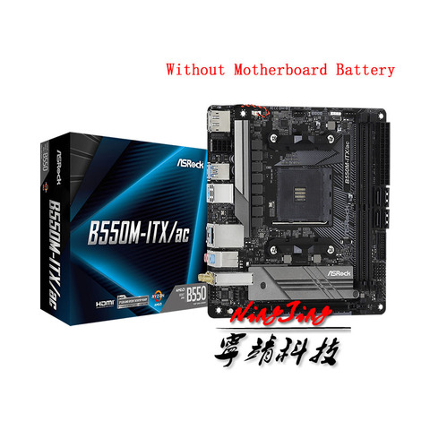 ASROCK-placa base de doble canal para ordenador tarjeta madre ASROCK B550M ITX / ac mini-itx AMD B550 DDR4 4733 + (OC)MHz USB3.2, Max-64G nuevo ► Foto 1/5