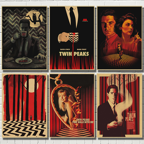 Twin Peaks película Kraft papel cartel Arte de la pared cuadros para la sala Decoración ► Foto 1/6