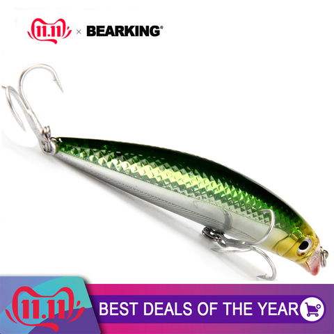 Bearking venta al por menor hot good fishing atrae a minnow, cebos profesionales de calidad bear king 90mm/10g, señuelo de cebo articulado swimbait Crankbait ► Foto 1/6