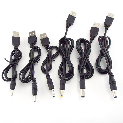 USB a DC * 3,5*1,35mm 2,0*0,6mm 2,5*0,7mm 4,0*1,7mm 5,5*2,1mm 5,5*2,5mm Plug Jack DC 5V Cable de extensión de alimentación conector ► Foto 1/6