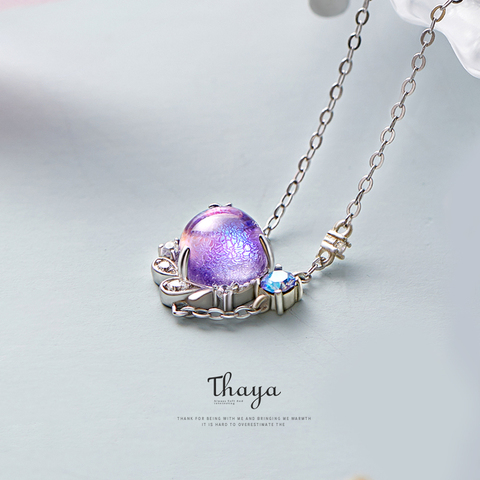 Pulsera clásica de Plata de Ley 925 de Thaya, pulsera de gemas de Color morado soñado para mujer, elegante joyería especial ► Foto 1/6