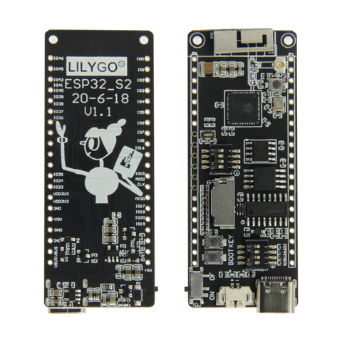 LILYGO®Módulo inalámbrico TTGO T8 ESP32-S2 V1.1, WIFI, conector tipo c, tarjeta TF, placa de desarrollo de ranura ► Foto 1/6