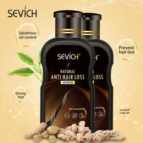 Sevich-champú Natural para la pérdida de cabello, producto anticaída de cabello, sin efectos laterales, tratamiento para el crecimiento del cabello más rápido, 200ml ► Foto 1/6