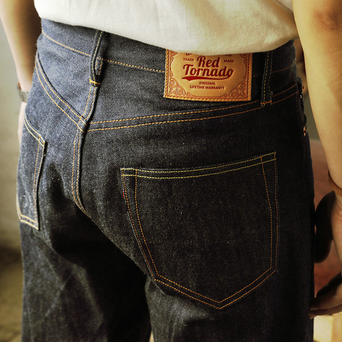 ¡Lea la descripción 55501! Red Tornado Indigo Selvage-pantalones sin lavar, Vaqueros sin sanforizar, 14oz ► Foto 1/6