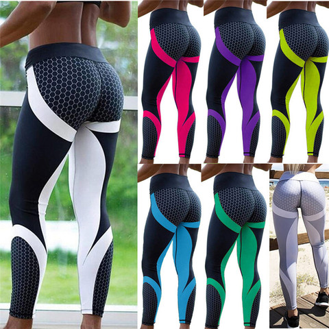 Pantalones de Yoga estampados para mujer, mallas deportivas de realce profesional para correr, Fitness, gimnasio, ajustados ► Foto 1/6