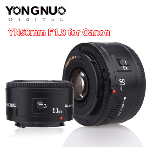 YONGNUO-lente de cámara YN50 mm YN50 mm F1.8 yn35 mm yn35 mm F2.0 AF lentes MF para Canon EF para Nikon F DLSR ► Foto 1/6