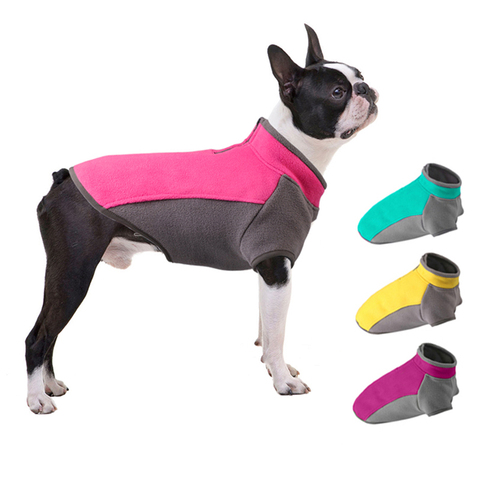 Ropa de lana superelástico para perros pequeños y medianos sudadera de invierno para cachorros, abrigo de Bulldog Francés, trajes de Chihuahua y Pug ► Foto 1/6