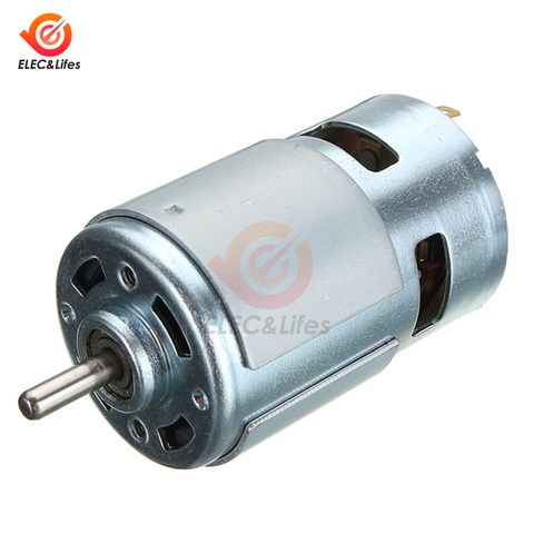 Motor electrónico de Metal de 775 CC, rodamiento de bolas de alta velocidad, alto par, alta potencia, poco ruido, 12V, 24V, 4500/5500/12000 RPM ► Foto 1/6