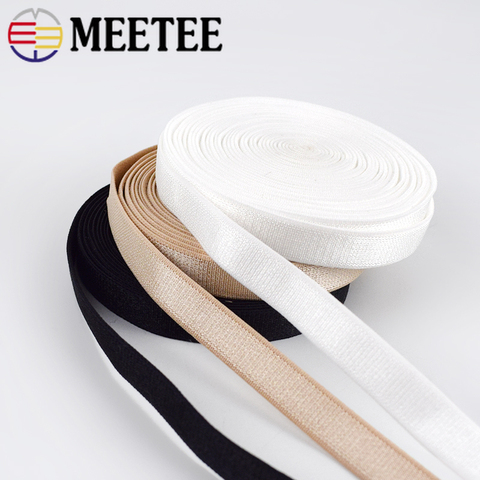 Meetee 20/50M/10/15/18mm cinta elástica de Nylon para la ropa interior de la correa de hombro sujetador primavera bandas DIY de cinturón de goma, cinta accesorio ► Foto 1/6