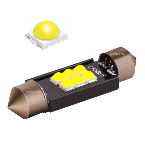 Adorno 31mm 36mm 39mm 41mm de alta calidad Super brillante bombilla LED C5W coche cúpula luz Canbus No Error Auto lámpara de Interior para lectura ► Foto 1/6