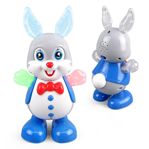 Muñeca conejo eléctrica de baile para niños, Robot Educativo que camina, estante, juguetes, regalo ► Foto 1/6