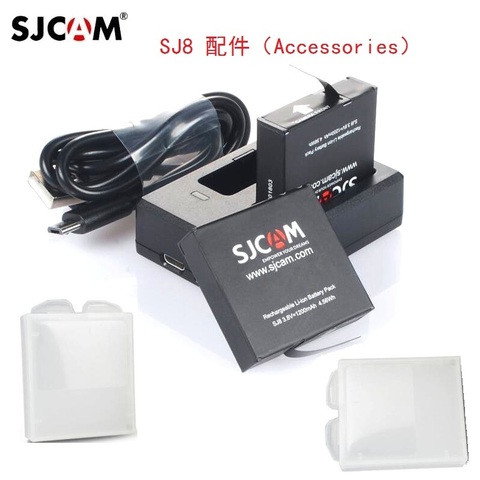 100% Original SJCAM SJ8 Serie 1200 mAh cargador de batería cargador Dual/caso para SJ8 Pro/SJ8 Plus/aire Actioin SJ8. accesorios de la cámara ► Foto 1/6