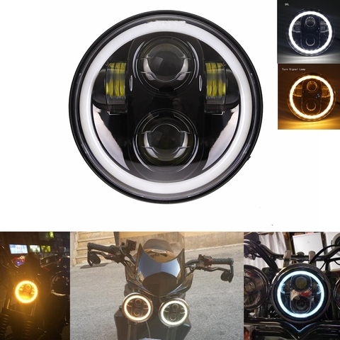 Faro LED para motocicleta, luz de 5-3/4 pulgadas, 5,75 pulgadas, Indian, scout para Harley, Vaz, lada, 2106, Honda shadow750, spirit C2, Triumph, Yamaha ► Foto 1/6