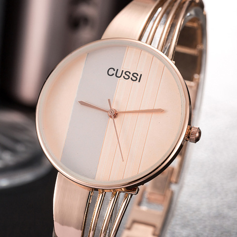 CUSSI-Reloj de pulsera de cuarzo clásico para mujer, accesorio de marca superior de lujo, relojes de vestir ► Foto 1/6