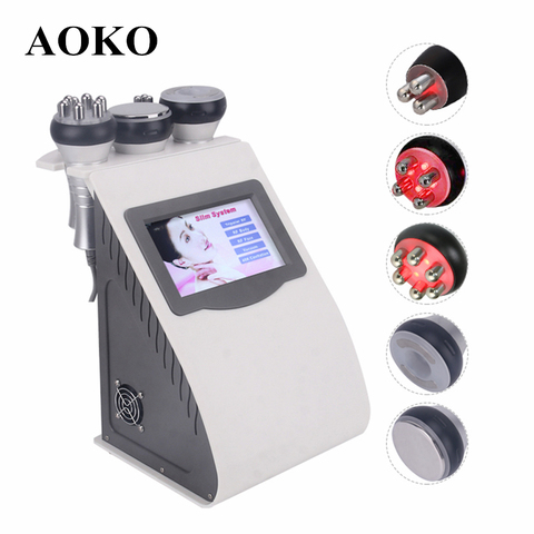 AOKO-liposucción ultrasónica 5 en 1, máquina de cavitación 40K para adelgazamiento corporal, dispositivo de belleza RF Multipolar para cara y cuerpo ► Foto 1/5