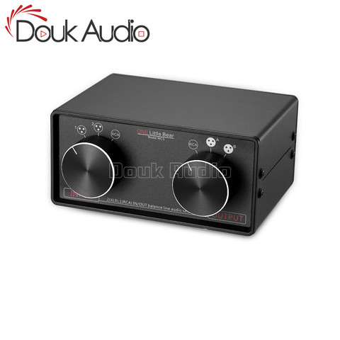 XLR-convertidor estéreo 3 en 3 DE SALIDA XLR balanceado/RCA, Caja selectora de Audio, preamplificador pasivo para amplificador doméstico ► Foto 1/6
