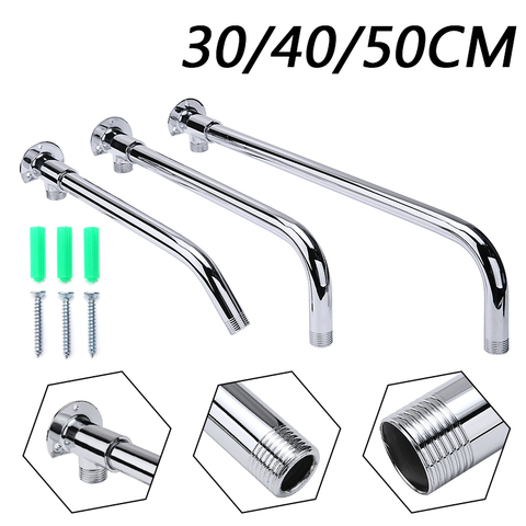 Brazo para ducha de pared, extensión de cabezal de tubería de 30cm/40cm/50cm, soporte de brazo de acero inoxidable para baño, accesorios para el hogar ► Foto 1/6