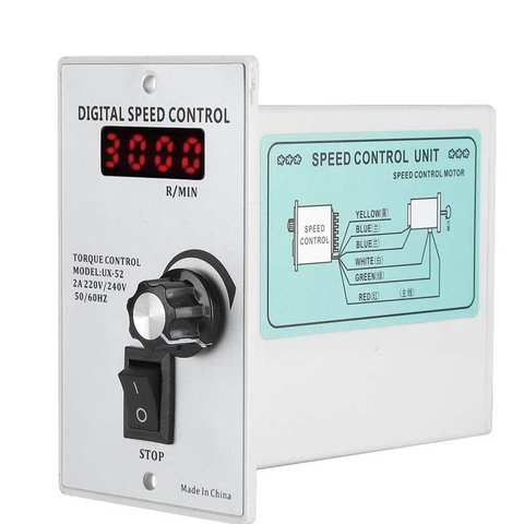 220V AC 50Hz 400W Digital ajustable controlador de velocidad del Motor de localización regulador 1450rpm continua Plc controlador de velocidad del Motor ► Foto 1/6