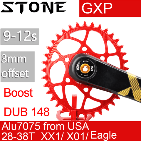 Anillo de cadena de piedra ovalado para Boost 148 DUB GXP 3MM Offset bb30 montaje directo X9 X0 XX1 X01 30T 32 34T 36T 38T rueda de cadena para bicicleta sram gxp ► Foto 1/6