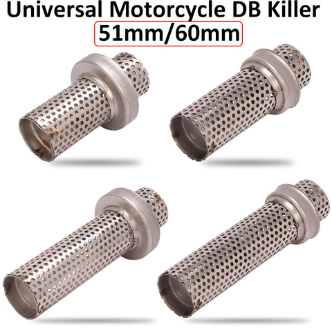 Silenciador Universal antideslizante para motocicleta, 51mm, 60mm, DB Killer, eliminador de sonido y Escape ► Foto 1/6