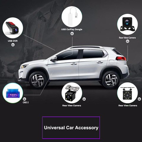 Accesorio Universal para coche OBD2 + receptor DAB + CARPLAY USB + DVR USB + cámara de visión trasera para navegación Android ► Foto 1/1