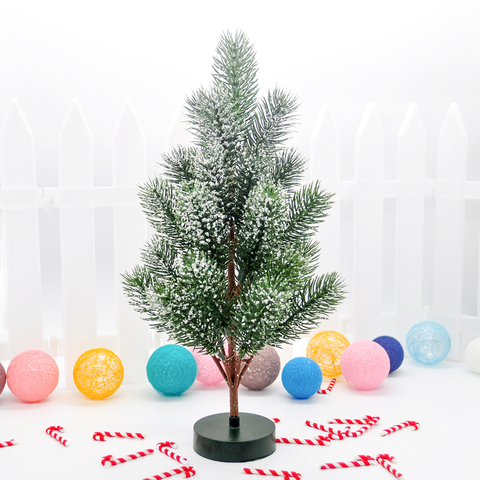 Mini árbol de Navidad Artificial brillante, decoración inmortal para Año Nuevo, familia, regalo de cumpleaños, San Valentín, 30CM ► Foto 1/6