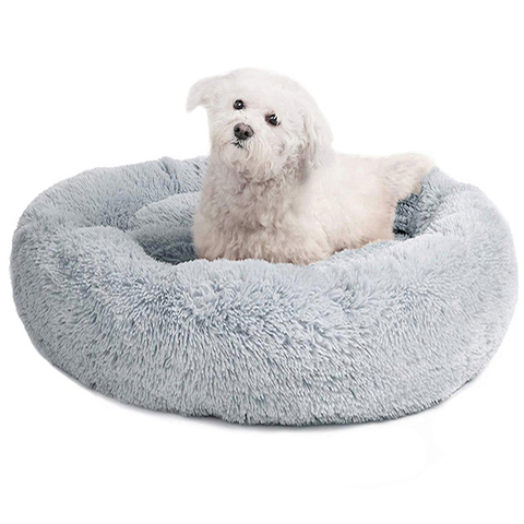 Cama redonda para perro para invierno gato perro alfombra caliente para dormir cachorro perrera largo Peluche de Mascota para cama barco en 24 horas ► Foto 1/6