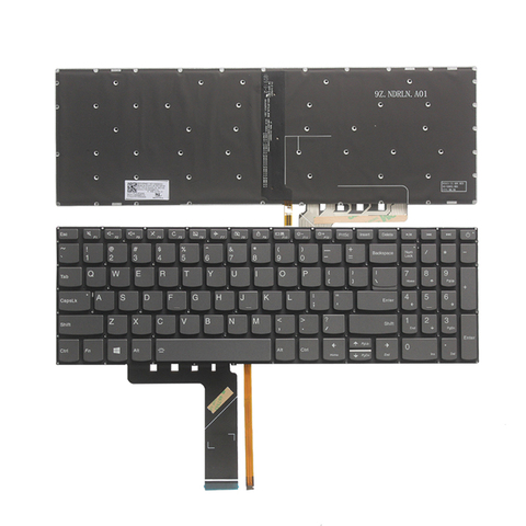 Nuevo teclado de EE.UU. para Lenovo IdeaPad 520-15 520-15IKB 320S-15 320-15ISK 320S-15IKBR ordenador portátil teclado negro con luz de fondo ► Foto 1/5