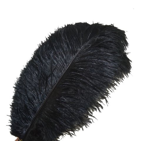 Venta al por mayor pluma de avestruz color negro 15-75CM 6-30 pulgadas carnaval decoraciones bodas fiestas pluma de avestruz Natural para manualidades plumas ► Foto 1/6