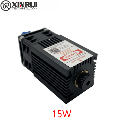 450nm 15000mW 12V módulo láser pwm Enfoque Ajustable cortador láser grabador accesorios 15W cabeza láser ► Foto 1/5