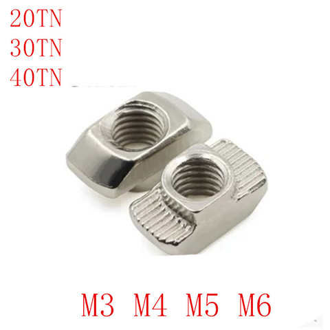 50 unids/lote m3 M4 M5 harmmer Head nut para 20 serie ranura 6 t tuerca Martillos caída tuerca sujete conector 2022 extrusiones de aluminio ► Foto 1/3