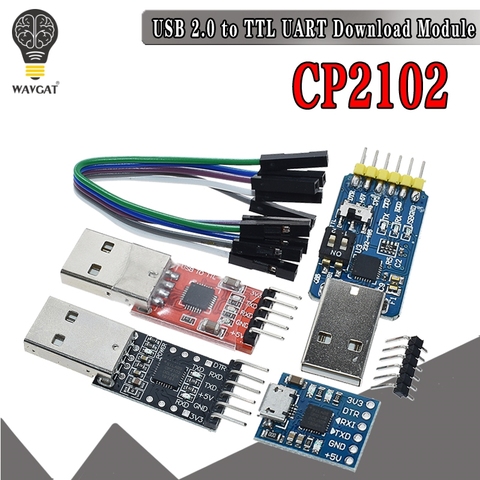 Módulo conector convertidor de serie CP2102 USB 2,0 a UART TTL de 5 pines STC, reemplazo de FT232 CH340 PL2303 ► Foto 1/6