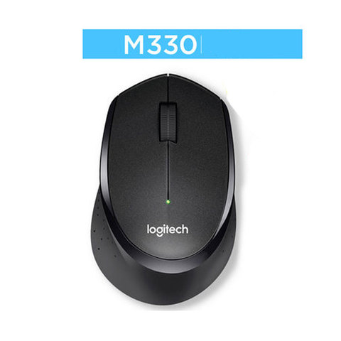 Logitech-ratón óptico inalámbrico M330 Original, Mouse silencioso con USB de 1000DPI para PC de oficina/ordenador portátil ► Foto 1/6