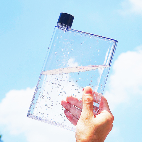 Botella portátil de papel para libros, botella de agua plana con almohadilla de papel claro, hervidor de bebidas plano, Notebook, para agua ► Foto 1/6